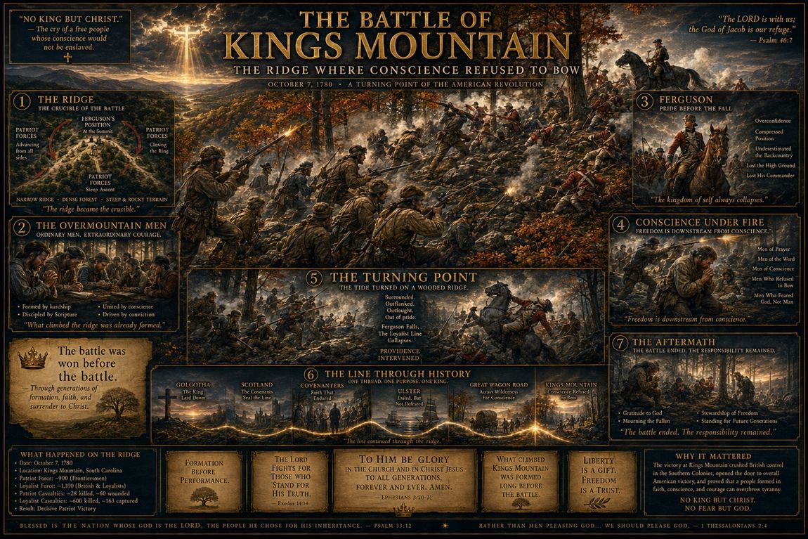The Battle of Kings Mountain — illustrated campaign map